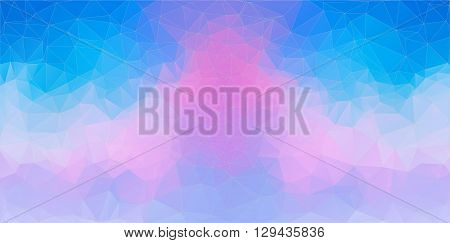 Blue and Pink abstract polygonal baner, vector for you design
