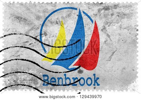 Flag Of Benbrook, Texas, Old Postage Stamp