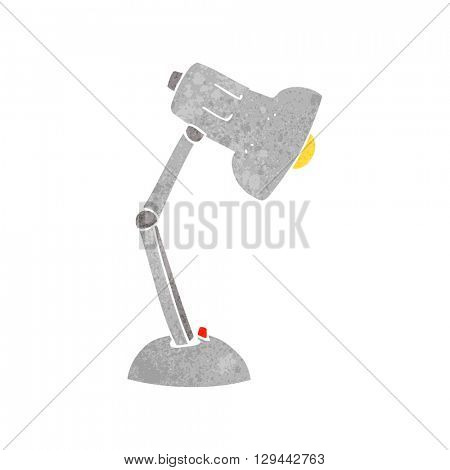 freehand retro cartoon desk lamp
