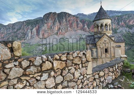Ancient Monastery Noravank In The Mountains In Amaghu Valley, Armenia.