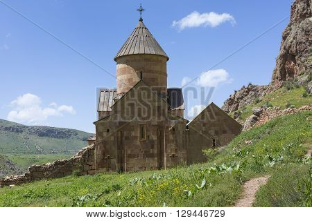 Ancient Monastery Noravank In The Mountains In Amaghu Valley, Armenia. Was Founded In 1205.