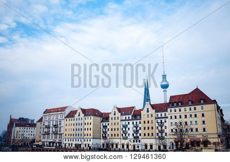 BERLIN, GERMANY- 4 December: Tv tower or Fersehturm in Berlin on 4 December, 2014. BERLIN, Germany.