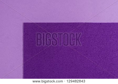 Eva foam ethylene vinyl acetate sponge plush purple surface on light purple smooth background