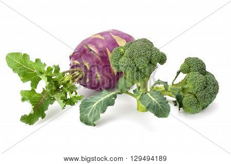 fresh ripe cabbage isolated on white background.