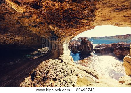 Beautiful sea shore in Cyprus