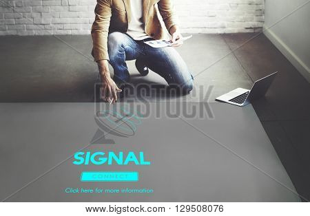 Boardcast Data Transmission GPS Navigation Concept