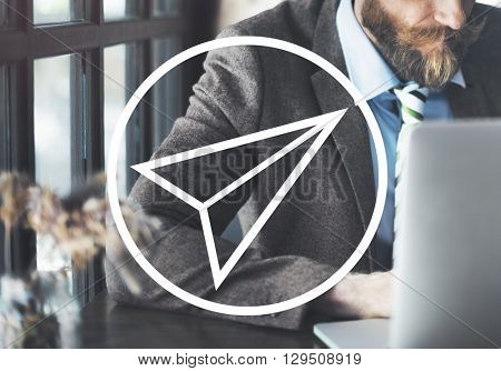 Paper Airplane Rocket Launce Growth Success Startup Concept