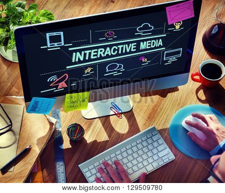 Interactive Media Connection Digital Internet Concept