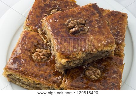 Oriental sweets on a white background cookies