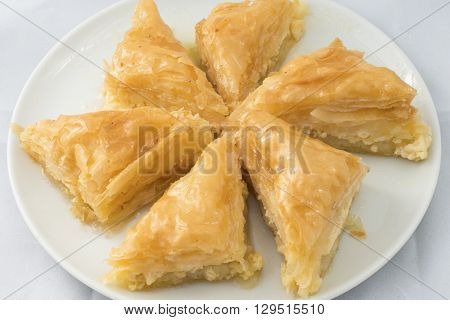 Oriental sweets on a white background cookies