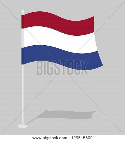 Netherlands Flag. Official National Symbol Of  Kingdom Of Netherlands. Traditional Dutch Flag Emergi