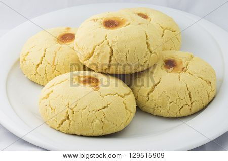 Oriental sweets on a white background cookies