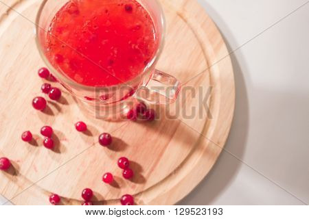 cranberries smoothie health, selective focus cranberries smoothie health selective focus on wooden background