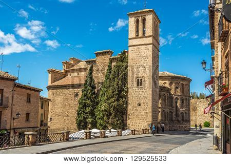 TOLEDO,SPAIN - APRIL 23,2016 - Church Santiago del Arrabal of Toledo. Toledo is a municipality located in central Spain.