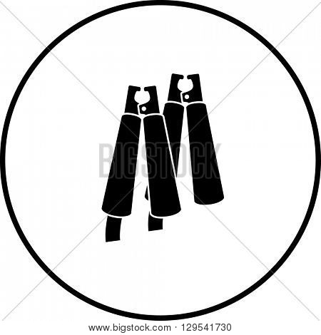 jumper cables crocodile clips symbol