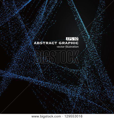Dot pattern composed of meshTechnological sense of abstract graphics