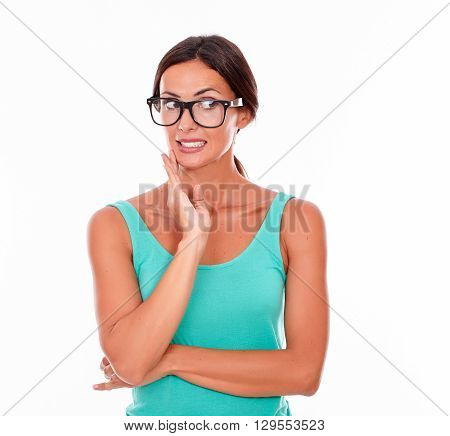 Mistaken Caucasian Woman With A Hand To Mouth