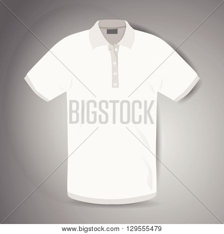 Blank t-shirt template. Vector white t-shirt mockup.