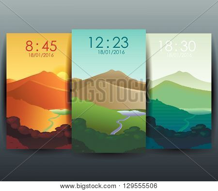 Mobile Interface Wallpaper Design.