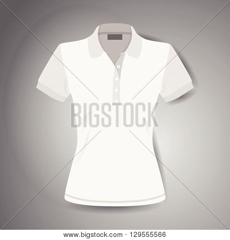 Blank t-shirt template. Vector white t-shirt mockup.