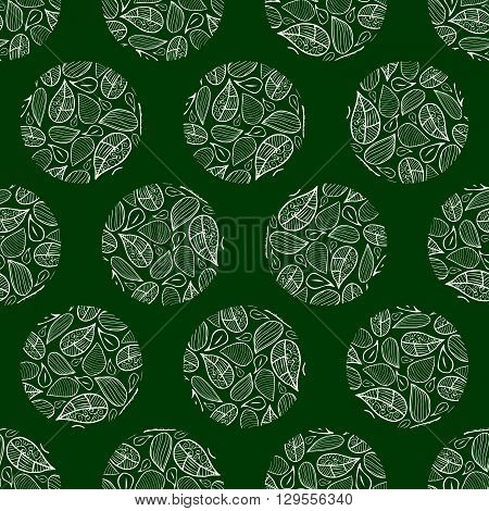 Abstract Seamless Vector Background. Floral Ornament. Circles.