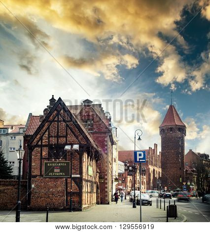 Gdansk, Poland - March 14, 2014: Historical Old Town of Gdansk in Poland