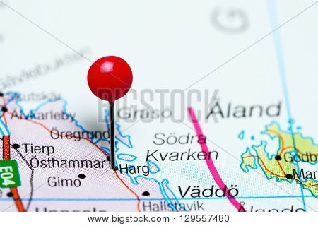 Harg pinned on a map of Sweden