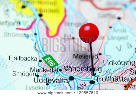 Vanersborg pinned on a map of Sweden