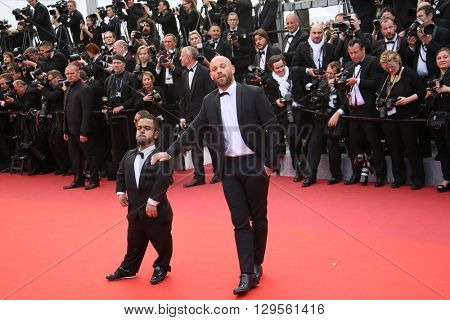  Pattaya film actors Franck Gastambide and Anouar Toubali  attend the 'Money Monster' Premiere during the 69th annual Cannes Film Festival on May 12, 2016 in Cannes, France.
