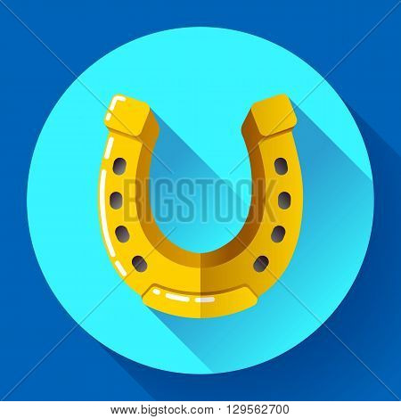 Vector Golden Horseshoe icon. Flat design style