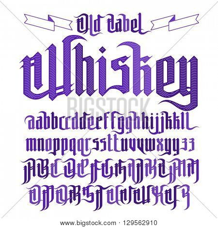 Modern Gothic Style Whiskey Label Font