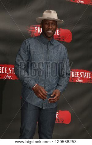 LOS ANGELES - MAY 11:  Mahershala Ali at the Free State Of Jones Photocall at the Four Seasons Hotel Los Angeles at Beverly Hills on May 11, 2016 in Los Angeles, CA