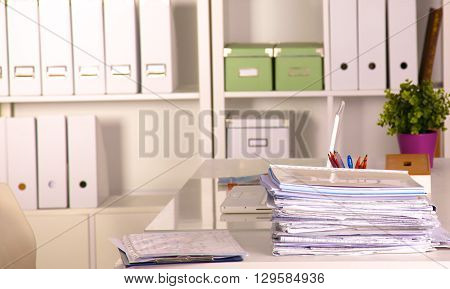 File Stack, file folder with white background.