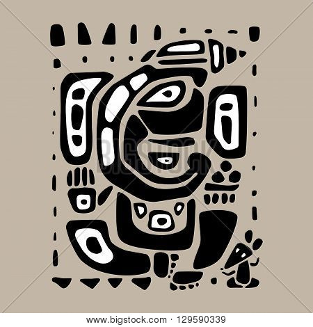 Ganpati, Hindu God Ganesha. Vector hand drawn illustration