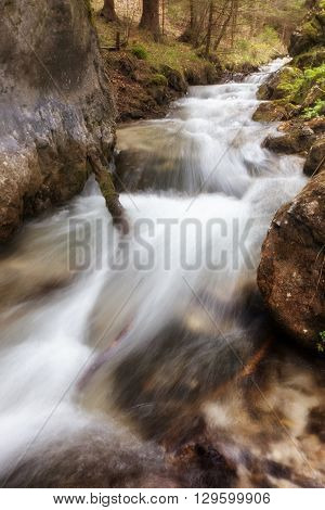 Flowing water in forest - Blatnicka valley, Slovakia