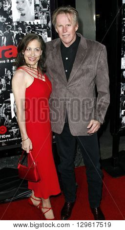 Gary Busey and Vicky Roberts at the season 3 premiere of HBO's 'Entourage' held at the Cinerama Dome in Hollywood, USA on April 5, 2007. 