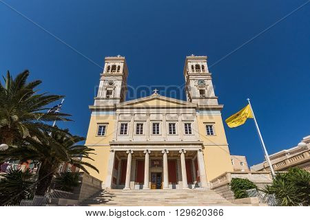 Orthodox Anastaseos church, Ermopoli, Syros, Cyclades Islands, Greece