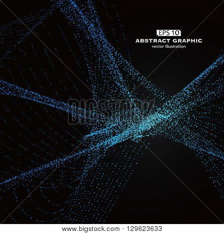 Dot pattern composed of meshTechnological sense of abstract graphics