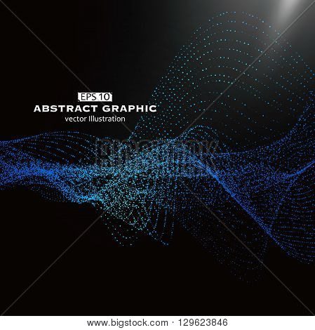 Dot pattern composed of meshTechnological sense of abstract graphics