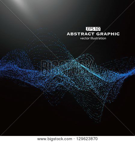 Dot pattern composed of meshTechnological sense of abstract graphics