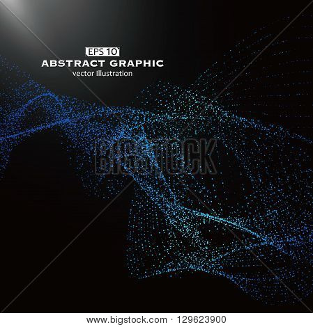 Dot pattern composed of meshTechnological sense of abstract graphics