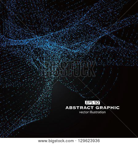 Dot pattern composed of meshTechnological sense of abstract graphics