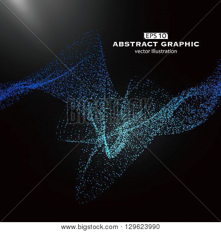 Dot pattern composed of meshTechnological sense of abstract graphics