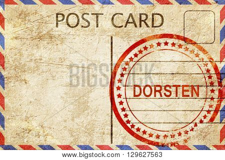 Dorsten, vintage postcard with a rough rubber stamp