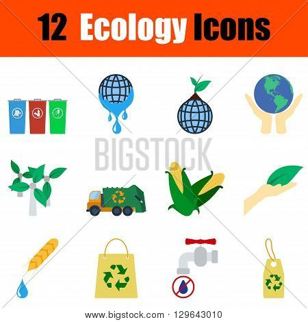 Flat Design Ecology Icon Set