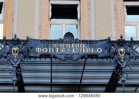 Monaco, Monaco - May 19: This is entrance of the world famous Monte Carlo Casino in the Principality of Monaco May 19, 2015 in Monaco, Monaco.