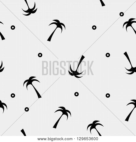 Vector seamless simple pattern. Modern stylish texture. Palm tree - stock vector