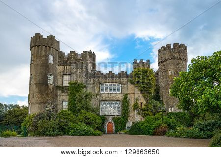 Dublin Ireland - August 2 2013: The Malahide castle and garden