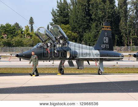 US Air Force pilot och fighter jet