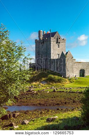 Calway Ireland - August 4 2013: The Dunguaire castle